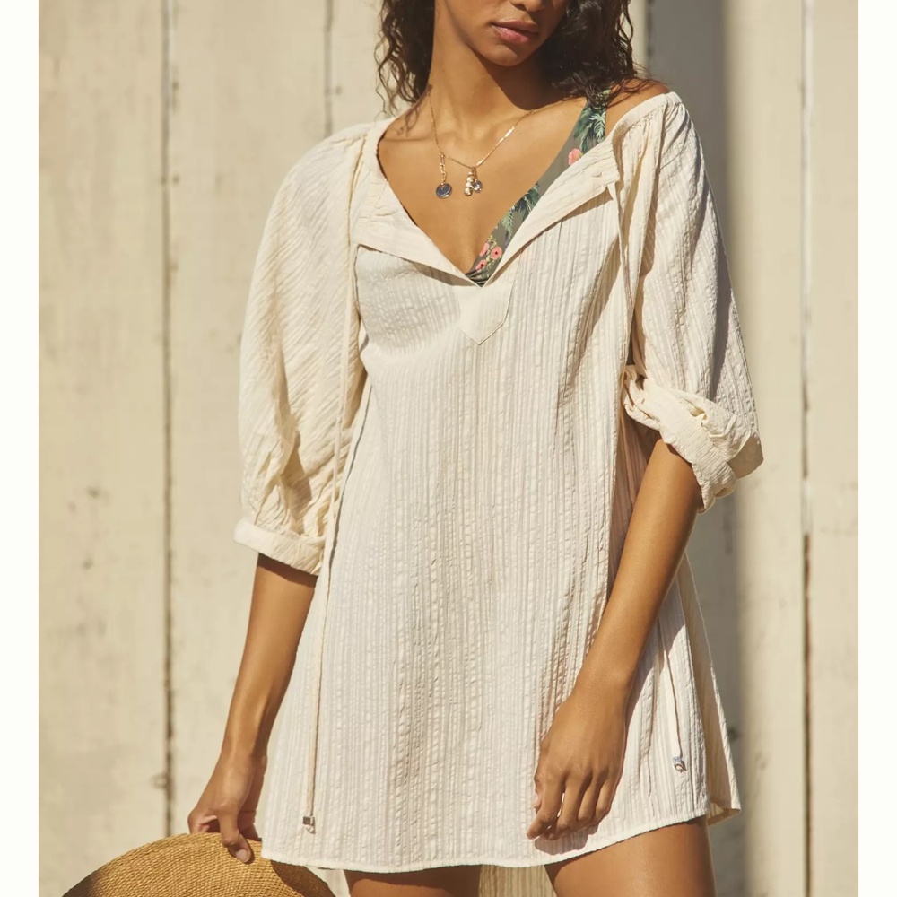 NWT By Anthropologie Off-The-Shoulder Cover-Up / Tunic Top SIZE S